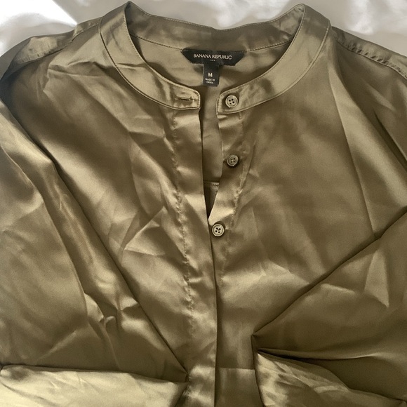 Satin midi button down dress - Picture 2 of 2